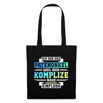 Patenonkel - Stoffbeutel - Schwarz - Vorne