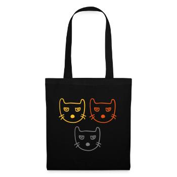 Angry cats - Tote Bag - black - Front