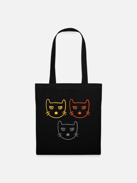 Angry cats - Tote Bag - black