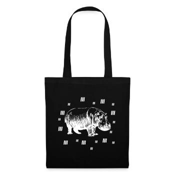 Hippo - Safari Wilderness Africa - Sac en tissu - noir - Devant