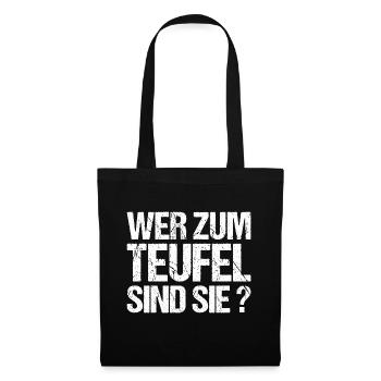Wer sind sie Chef Kollege Arbeit Kollegin - Stoffbeutel - Schwarz - Vorne