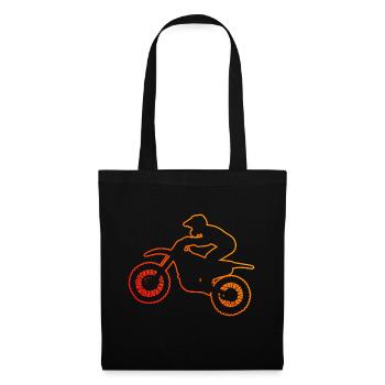 Dirtbike Damen Motocross Freestyle Motocross - Stoffbeutel - Schwarz - Vorne