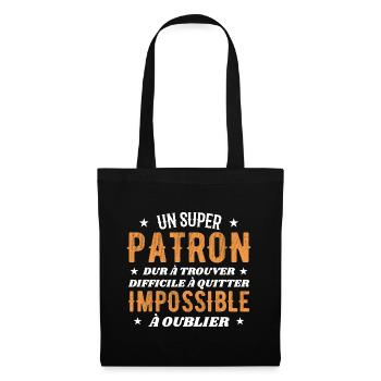 Un Super Patron Dur A Trouver - Sac en tissu - noir - Devant