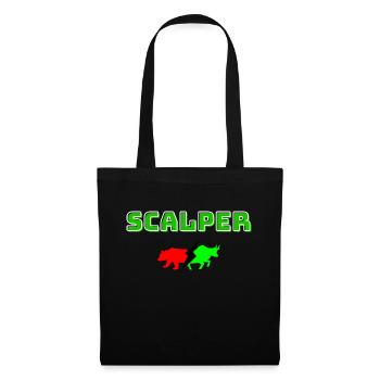 Scalper Trader Geschenkidee online T-Shirt shoppen - Stoffbeutel - Schwarz - Vorne