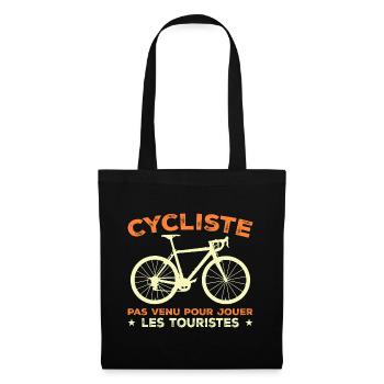 Radfahrer Geschenk Personalisierter Humor - Stoffbeutel - Schwarz - Vorne