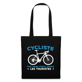 Radfahrer Geschenk Personalisierter Humor - Stoffbeutel - Schwarz - Vorne