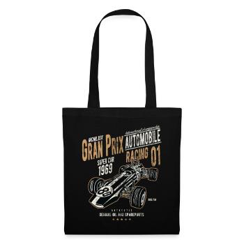 GRAND PRIX RACING - Retro Rennwagen Shirt Motiv - Stoffbeutel - Schwarz - Vorne