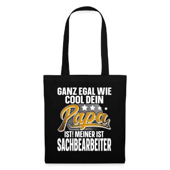 Sachbearbeiter Papa Vater Vatertag Cooler Papa - Stoffbeutel - Schwarz - Vorne