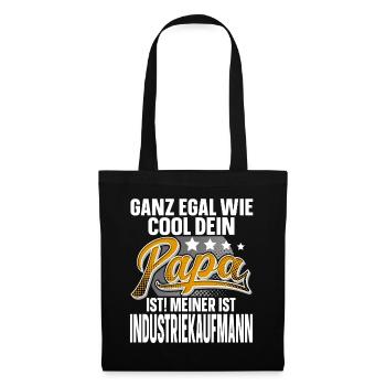 Industriekaufmann Papa Vater Vatertag - Stoffbeutel - Schwarz - Vorne