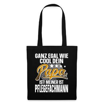 Pflegefachmann Papa Vater Vatertag Cooler - Stoffbeutel - Schwarz - Vorne