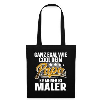 Maler Papa Vater Vatertag Cooler Papa - Stoffbeutel - Schwarz - Vorne
