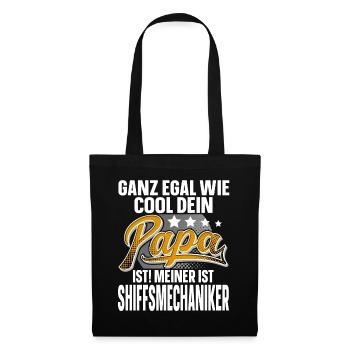 Schiffsmechaniker Papa Vater Vatertag Cooler Papa - Stoffbeutel - Schwarz - Vorne