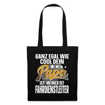 Fahrdienstleiter Papa Vater Vatertag Cooler Papa - Stoffbeutel - Schwarz - Vorne