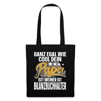 Bilanzbuchhalter Papa Vater Vatertag Cooler Papa - Stoffbeutel - Schwarz - Vorne