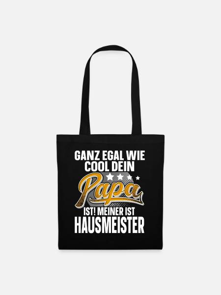 Hausmeister Papa Vater Vatertag Cooler Papa - Stoffbeutel - Schwarz