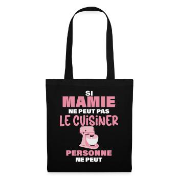 Mamie maitrise A la Cuisine Cadeau Grand Mère - Sac en tissu - noir - Devant