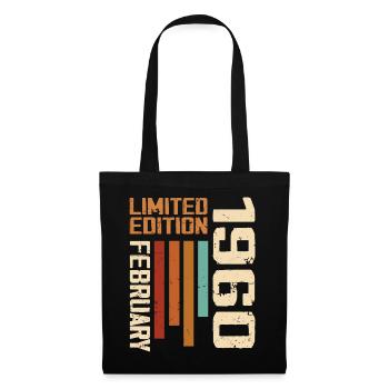 Born in February 1960 Retro 1960 Birthday - Tote Bag - black - Front