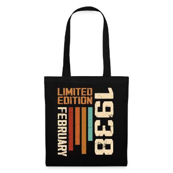 Born in February 1938 Retro 1938 Birthday - Tote Bag - black - Front