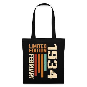 Born in February 1934 Retro 1934 Birthday - Tote Bag - black - Front
