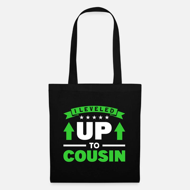 Cousin Großer Cousin Geburt Geschenk - Stoffbeutel - Schwarz