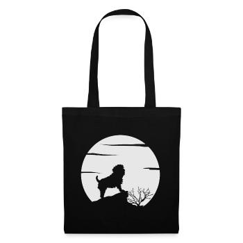 Affenpinscher Hundebesitzer Geschenk - Stoffbeutel - Schwarz - Vorne