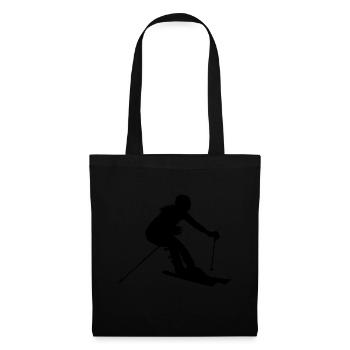 Wintersport Skiing Damen Freestyle Skifahrer - Stoffbeutel - Schwarz - Vorne