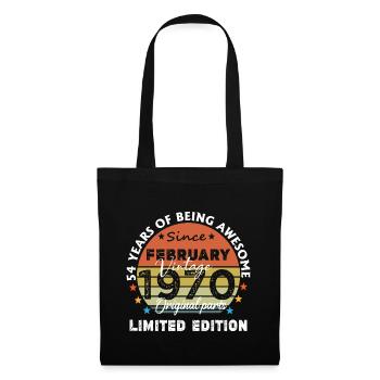 54 Years Old Made In 1970 Vintage February 1970 - Sac en tissu - noir - Devant