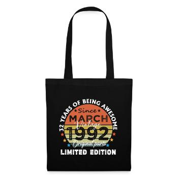32 Years Old Made In 1992 Vintage March 1992 - Sac en tissu - noir - Devant
