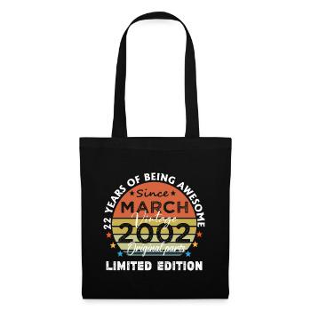 22 Years Old Made In 2002 Vintage March 2002 - Sac en tissu - noir - Devant