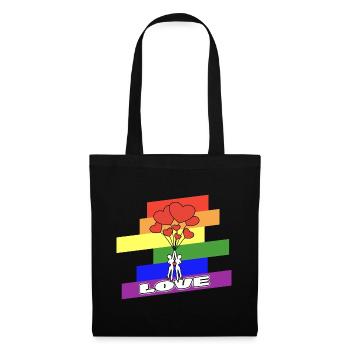 LGBT Gay Lesbienne Gay - Sac en tissu - noir - Devant