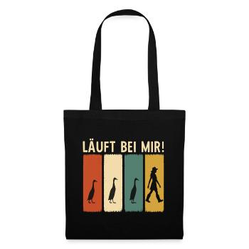 Laufente Laufentenzüchterin Laufenten Entenzucht - Stoffbeutel - Schwarz - Vorne