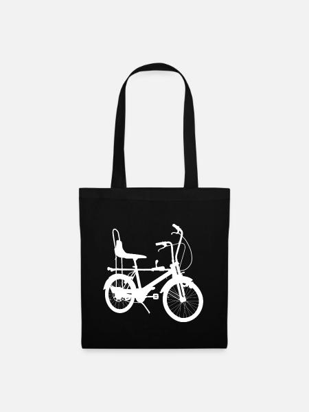 Bonanzarad in Weiß! Bonanza Geschenk Idee Fahrrad - Stoffbeutel - Schwarz