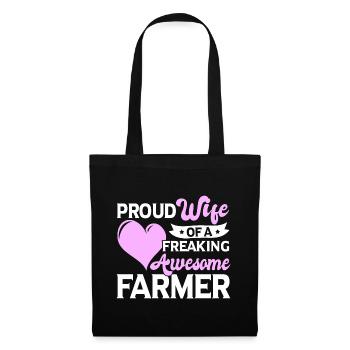 Agriculture Agriculture Agriculture Femme de l’agriculteur - Sac en tissu - noir - Devant