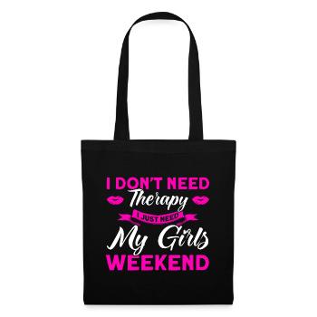 Trauzeugin Mädelsabend Party Damen Geschenk - Stoffbeutel - Schwarz - Vorne