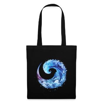 Vague bleue, eau, surf, mer, été, vagues - Sac en tissu - noir - Devant