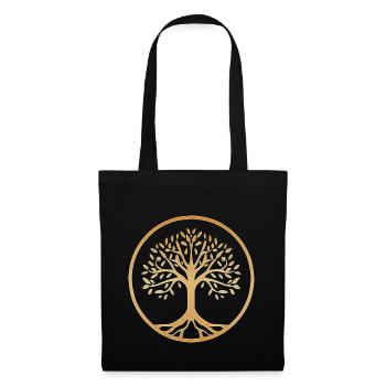 Arbre de Vie, Yoga spirituel nordique celtique - Sac en tissu - noir - Devant