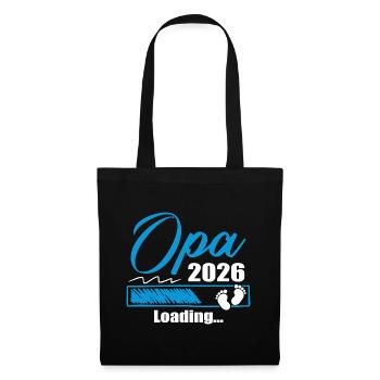 Werdender Opa 2026 Opa loading Geschenk Männer - Stoffbeutel - Schwarz - Vorne