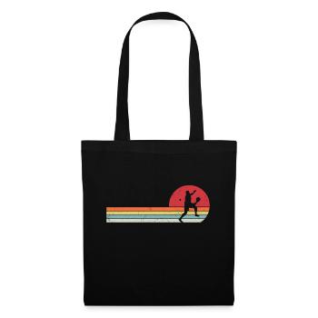 retro padel - Sac en tissu - noir - Devant