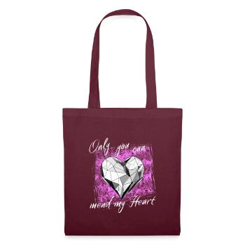 Only you can mend my heart - Sac en tissu - bordeaux - Devant