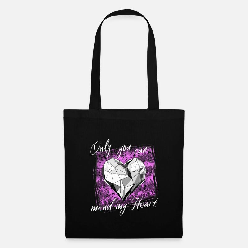 Only you can mend my heart - Tote Bag - black