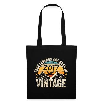 Vintage 2017 Vintage 2017 Geburtstagsgeschenk - Stoffbeutel - Schwarz - Vorne