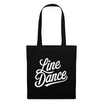 Line Dancing Country Dance Tanzen macht Freude - Stoffbeutel - Schwarz - Vorne