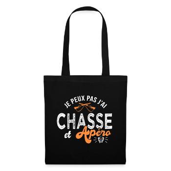 je peux pas j ai chasse Cadeau cool chasseur - Sac en tissu - noir - Devant