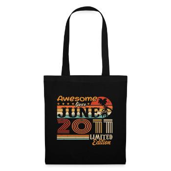 June 2011 Retro Vintage Juni 2011 birthday - Tote Bag - black - Front