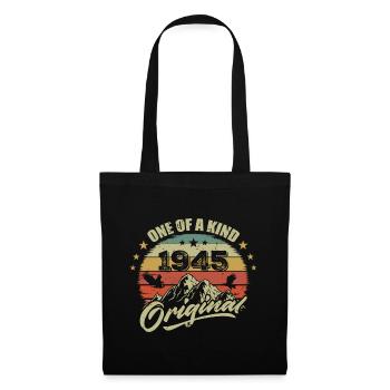 1945 Anniversaire vintage 1945 rétro né en 1945 - Sac en tissu - noir - Devant