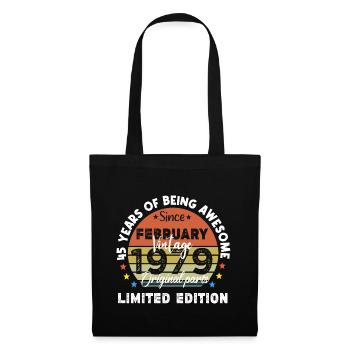 45 Years Old Made In 1979 Vintage February 1979 - Sac en tissu - noir - Devant