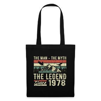 Retro 1978 Vintage - 1978 Birthday Gift - Tote Bag - black - Front