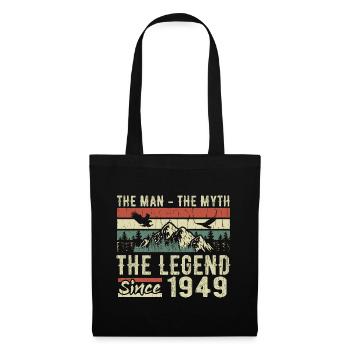 Retro 1949 Vintage - 1949 Geburtstagsgeschenk - Stoffbeutel - Schwarz - Vorne