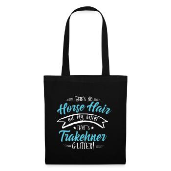 Trakehner Horse shirt-Glitter - Stoffbeutel - Schwarz - Vorne