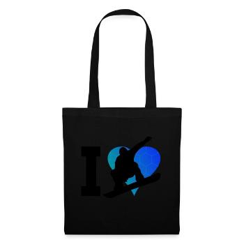 Snowboard hommes snowboarder sports d'hiver femmes - Sac en tissu - noir - Devant